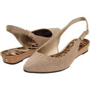 Sam Edelman Idahlia Classic Spring Winter Holiday Chic Studded Slingback Flats